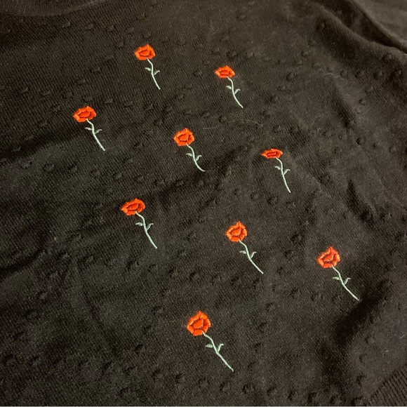Daisy Street Black Embroidered Vintage Pullover - Picture 11 of 12